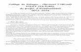 Collège du Salagou Clermont l'Hérault VOLET CULTUREL du ...