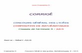 Corrigé Composition Mathématiques S 2013 - Concours Général