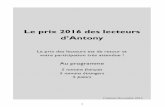 Le prix 2016 des lecteurs d’Antony