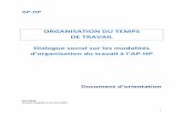 ORGANISATION DU TEMPS DE TRAVAIL Dialogue social sur les ...