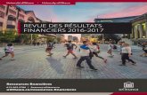 REVUE DES RÉSULTATS FINANCIERS 2016-2017