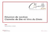 Réunion de section Clairette de Die et Vins du Diois