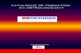 CATALOGUE DE FORMATION EN MÉTROLOGIE 2019
