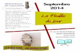 Septembre 2014 La Feuille du Jour - Lapoutroie