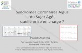 Syndromes Coronaires Aigus du Sujet Âgé: quelle prise en ...