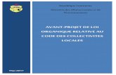 AVANT-PROJET DE LOI ORGANIQUE RELATIVE AU CODE DES ...