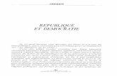 REPUBLIQUE ET DEMOCRATIE - Revue Des Deux Mondes