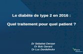 Le diabète de type 2 en 2016 : Quel traitement pour quel ...