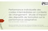 Performance individuelle des cadres intermédiaires en ...