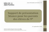 Support de présentation Séance pour les parents des élèves ...