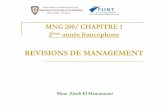 MNG 200/ CHAPITRE 1 22ème année francophone