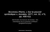 BOURDIEU Pierre, « Sur le pouvoir symbolique », Annales ...
