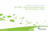 Rapport de gestion 2014 EGK Assurances Privées SA