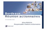 Bordeaux Réunion actionnaires