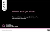 SCIENCES DE LA Master Biologie Santé DE 0e'(&,1(