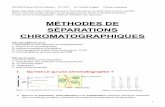 SÉPARATIONS CHROMATOGRAPHIQUES MÉTHODES DE