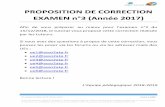 PROPOSITION DE CORRECTION EXAMEN n°3 (Année 2017)