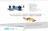 CATALOGUE DES FORMATIONS INFORMATIQUES 2017/2018