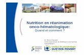 Nutrition en réanimation onco-hématologique