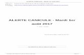 ALERTE CANICULE - Mardi 1er août 2017
