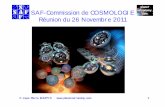SAF-Commission de COSMOLOGIE Réunion du 26 Novembre 2011