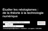 Étudier les néologismes : de la théorie à la technologie ...