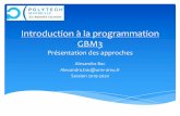 Introduction àla programmation GBM3