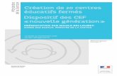 Création de 20 centres éducatifs fermés Dispositif des CEF ...