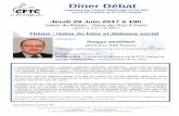 Dîner Débat - Le site de la CFTC - Section de Paris