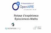 Retour d’expérience Episciences-Maths
