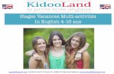 Stages Vacances Multi-activités In English 4-16 ans