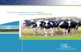 Audit énergétique sommaire en production laitière