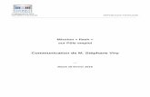 Communication de M. Stéphane Viry