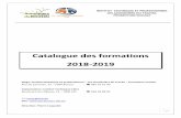 Catalogue des formations 2018-2019