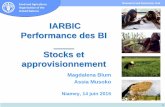IARBIC Performance des BI Stocks et approvisionnement