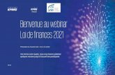 Bienvenue au webinar Loi de finances 2021