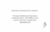 Principaux Modèles de Désaturation (Haldanien-Buhlm, VPM ...