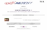 Solutions concours Défi'Mots S1 2017