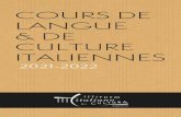 COURS DE LANGUE & DE CULTURE ITALIENNES