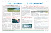 Agroenvironnement Irrigation : l’actualité