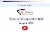 Vendredi 04 septembre 2020 Amphi C200