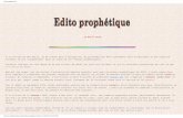 Edito prophétique N°7 - Free