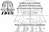 Institut international de Droit d'Expression et d ...