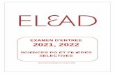 EXAMEN D’ENTREE 2021, 2022 - Elead