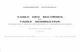 TABLE DES MATIÈRES - Archives