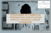 PROGRAMME DE FORMATION PRÉPARATION CERTIFICATION ...