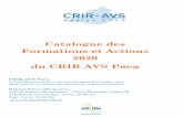 Catalogue des Formations et Actions 2020 du CRIR AVS Paca