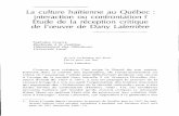 La culture haïtienne au Québec: interaction ou ...