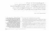 For Climadapt : un projet de coopération européenne sur l ...
