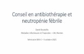 Conseil en antibiothérapie et neutropénie fébrile